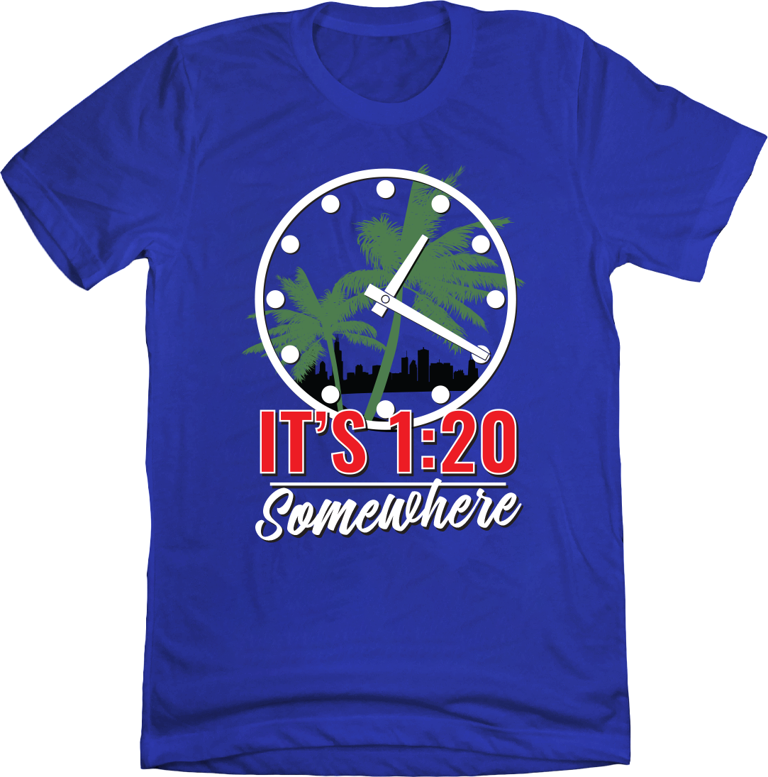 It's 1:20 Somewhere - Chicago Baseball Tee