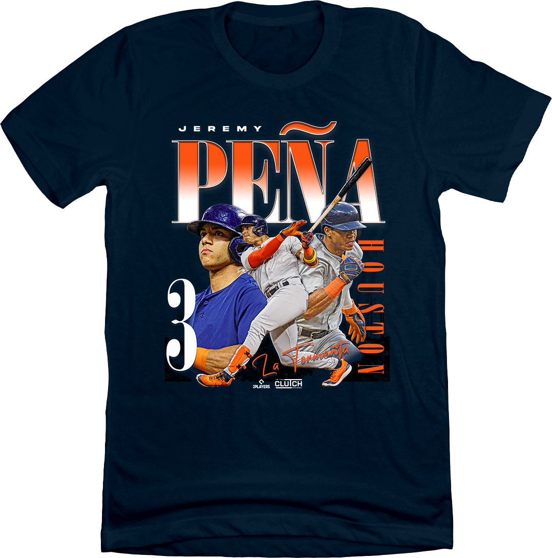 Jeremy Peña  Retro 90's Stack Houston MLBPA Tee