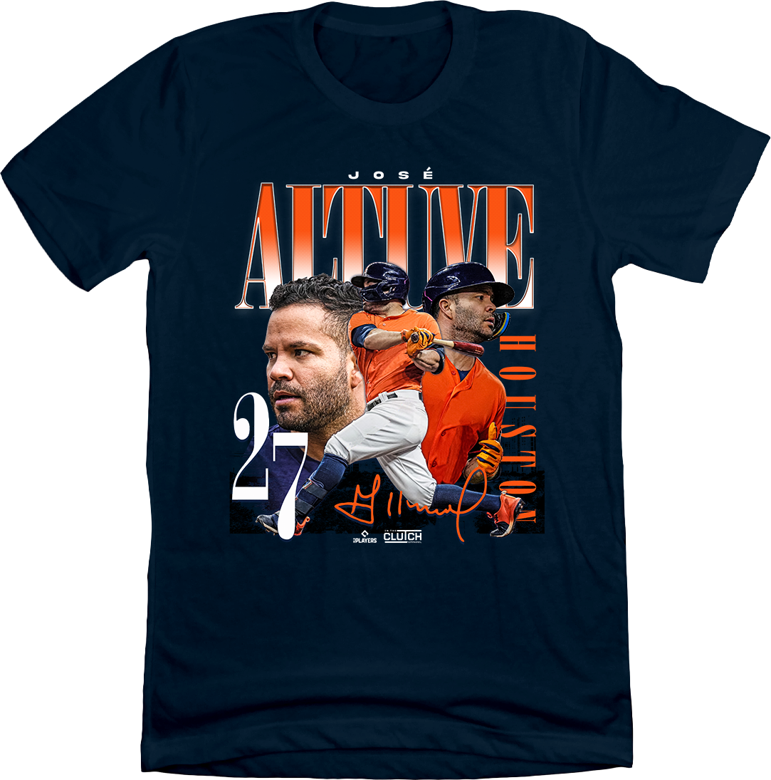 Jose Altuve Retro 90's Stack Houston MLBPA Tee