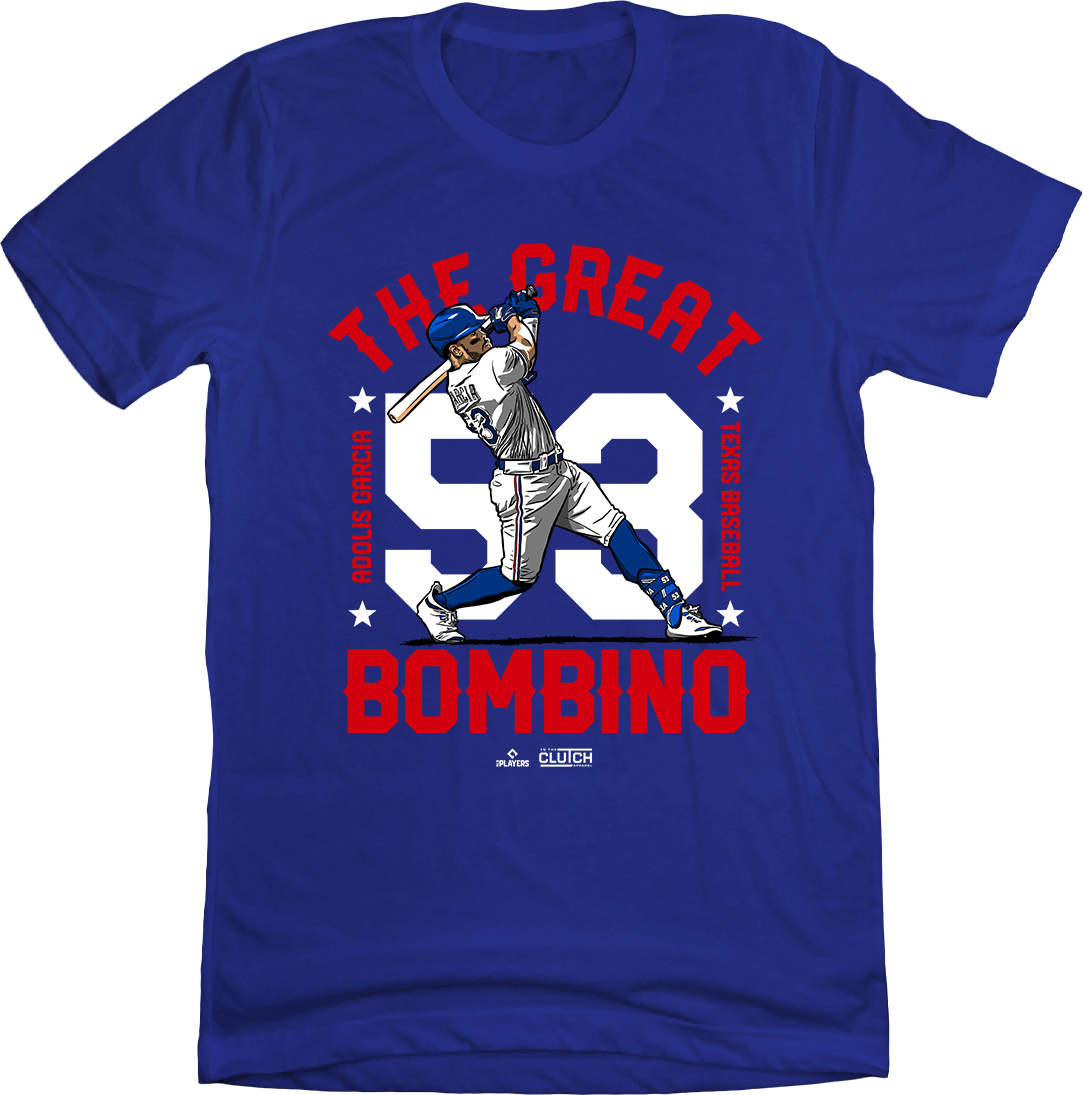 Adolis García El Bombino MLBPA Tee In The Clutch