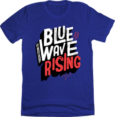Blue Wave Rising T-shirt In The Clutch