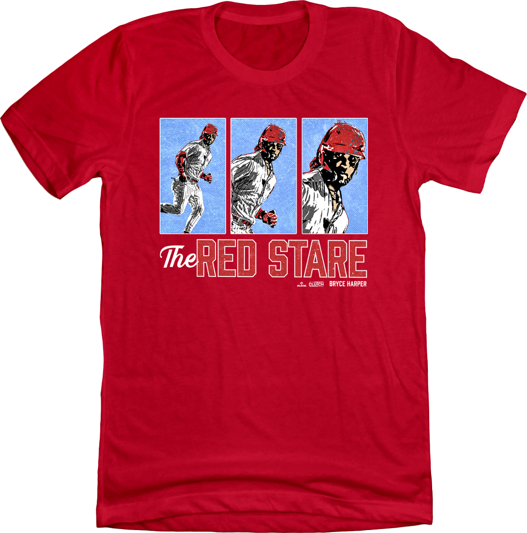 Bryce Harper Red Stare Red T-shirt In The Clutch