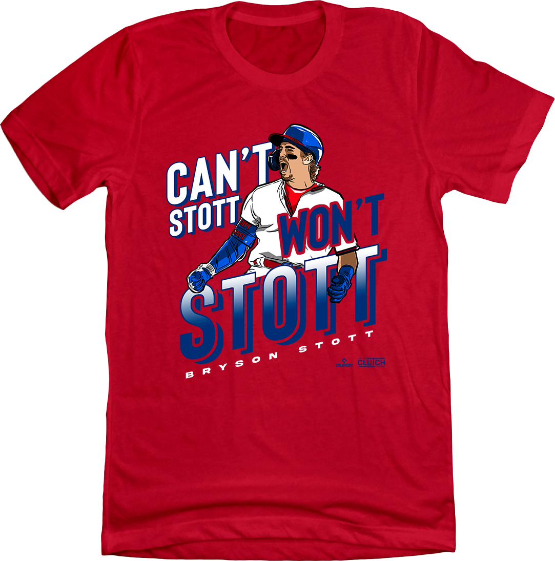 Bryson Stott Can't Stop, Won't Stop red tee In The Clutch