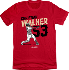 Christian Walker Slugging red T-shirt In The Clutch