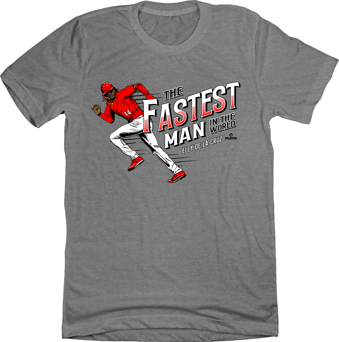 Elly De La Cruz Fastest Man on Earth MLBPA T-shirt grey In The Clutch