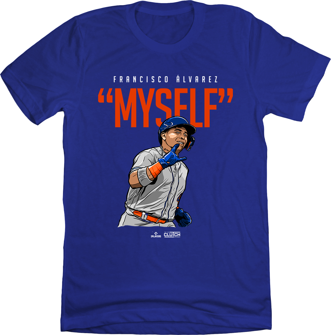 Francisco Alvarez Myself MLBPA tee blue In The Clutch