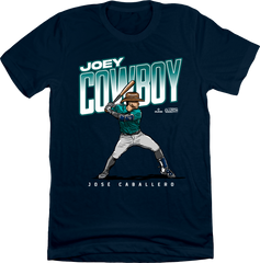 Joey Caballero Cowboy MLBPA Tee Navy Tee In The Clutch