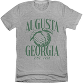 Augusta Georgia Golf Peaches Est. 1736 Grey Tee