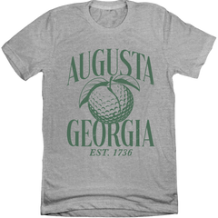 Augusta Georgia Golf Peaches Est. 1736 Grey Tee
