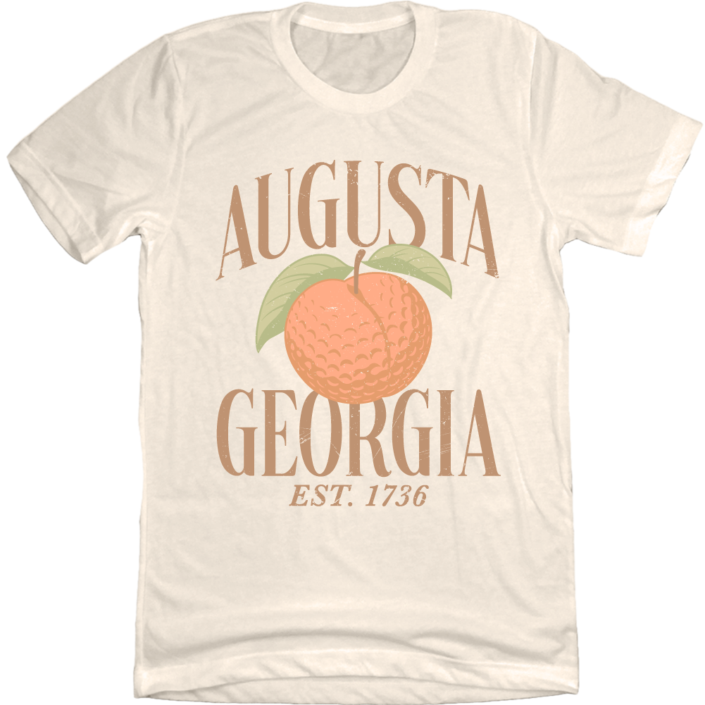 Augusta Georgia Golf Peaches Est. 1736 Natural Tee