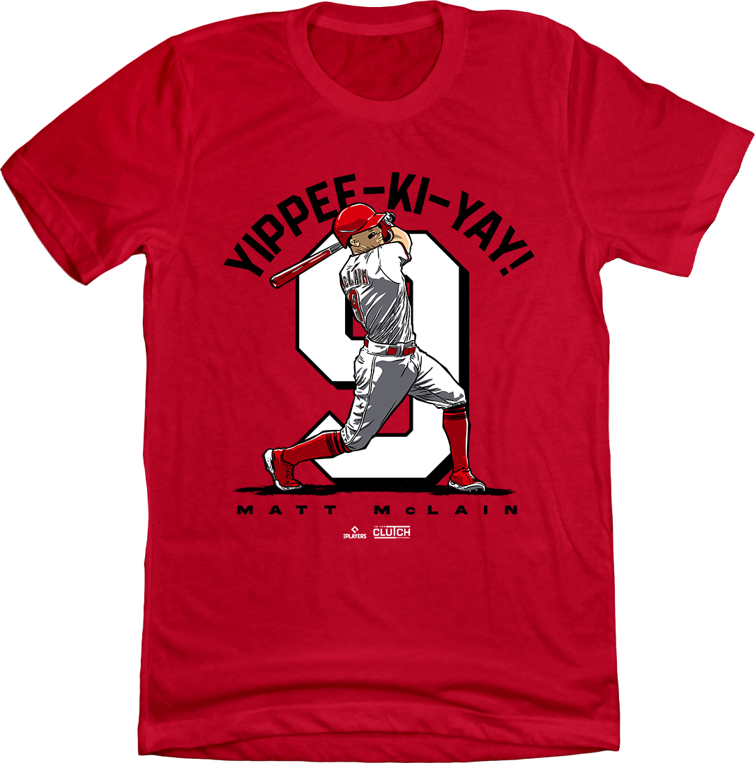 Matt McLain Yippee-Ki-Yay MLBPA Tee Red In the Clutch