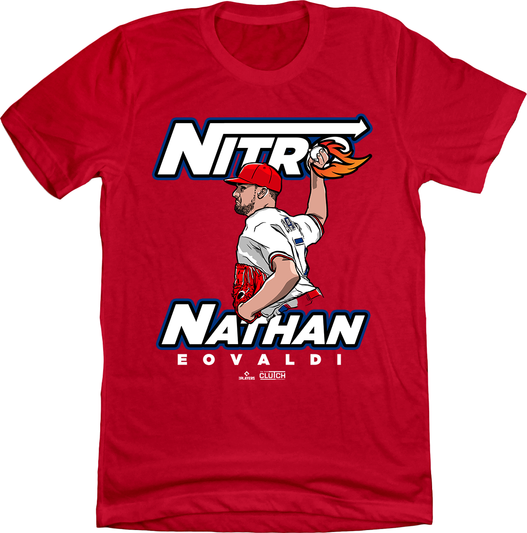 Nitro Nathan Eovaldi MLBPA Tee, Texas Baseball Apparel