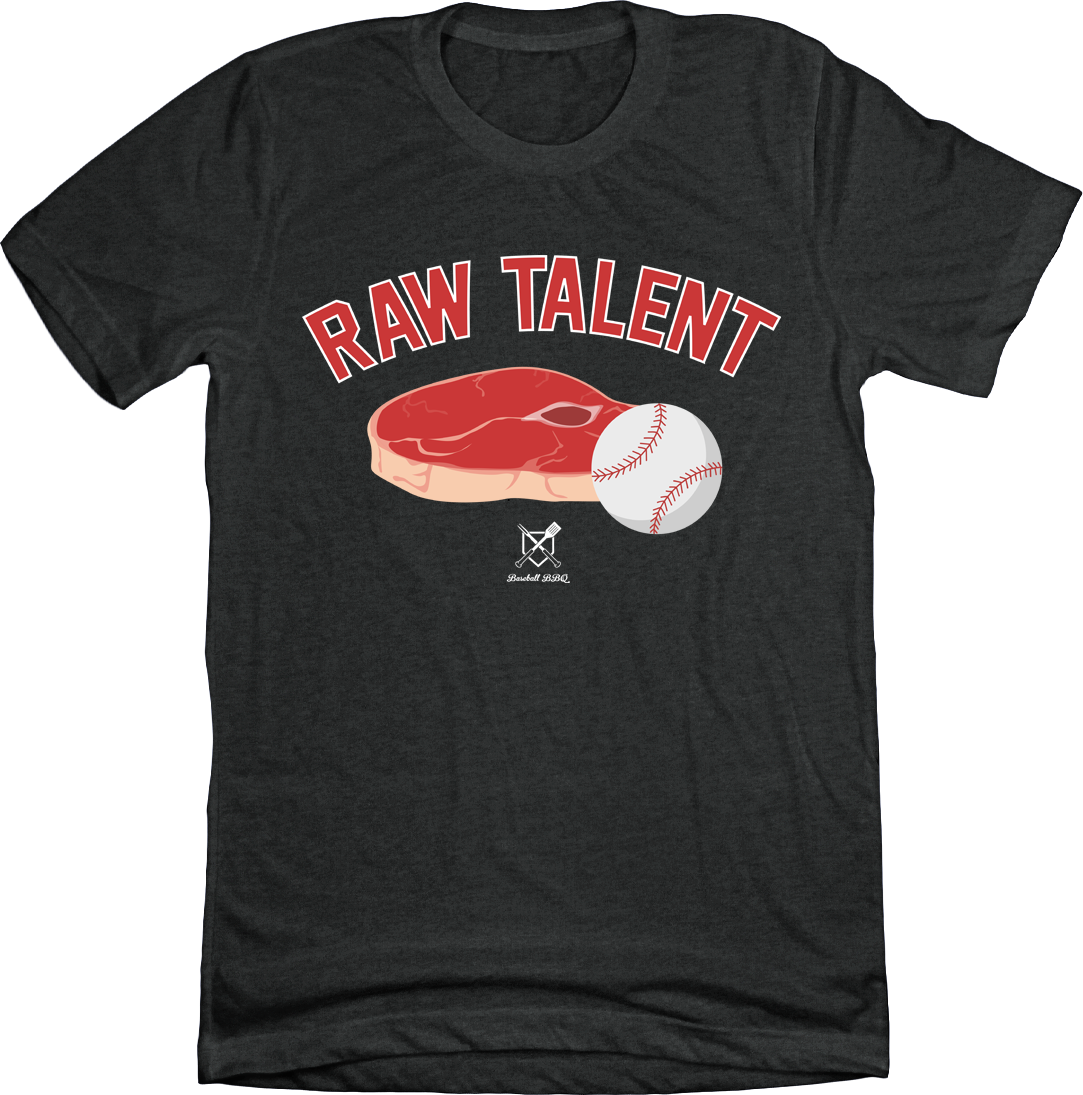 Raw Talent - Baseball BBQ Charcoal Tee
