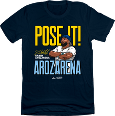 Randy Arozarena -Pose It navy T-shirt In The Clutch