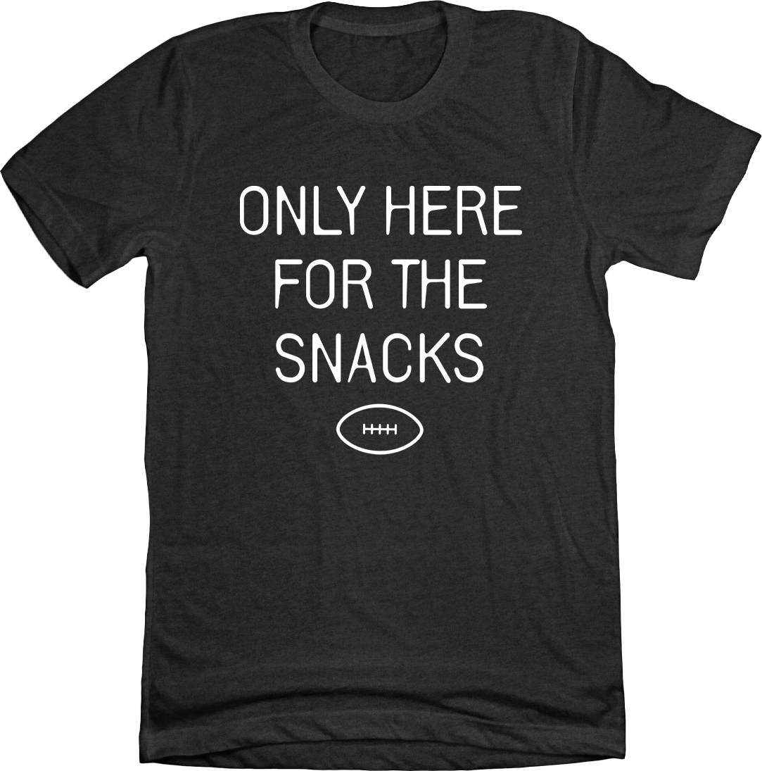 Only Here for the Snacks Grey T-shirt In The Clutch