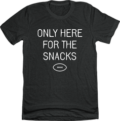 Only Here for the Snacks Grey T-shirt In The Clutch