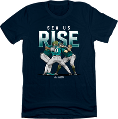 SEA us Rise Seattle Baseball Rally shirt Navy In The Clutch
