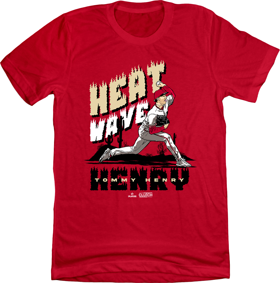 Tommy Henry Heat Wave MLBPA T-shirt Red T-shirt In The Clutch