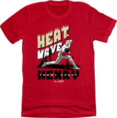 Tommy Henry Heat Wave MLBPA T-shirt Red T-shirt In The Clutch