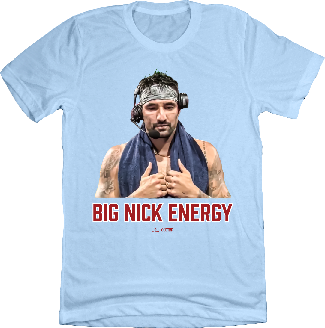 Big Nick Energy 2023 Post-Season Light Blue T-shirt In The Clutch