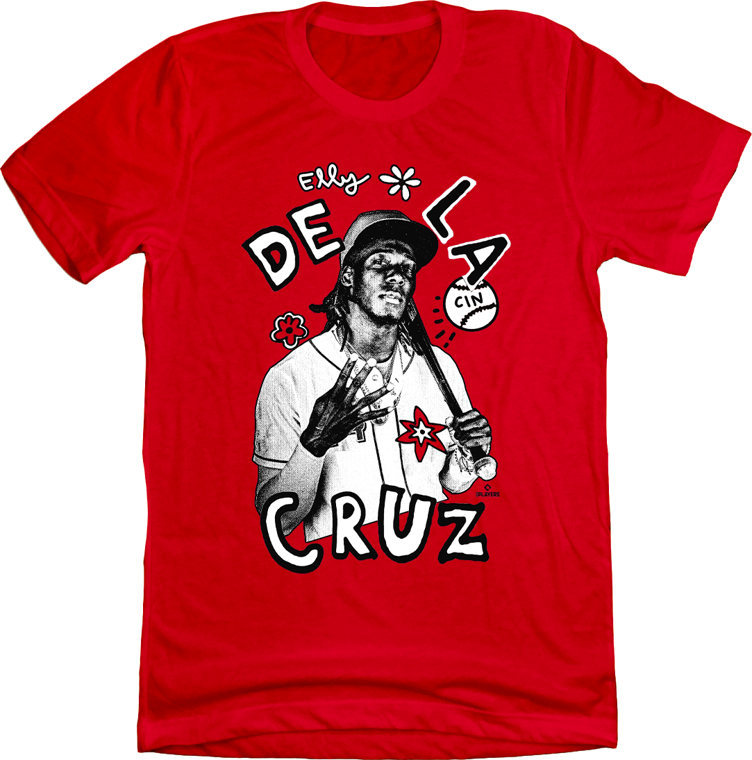 Elly De La Cruz Hand Sign MLBPA Tee red In The Clutch