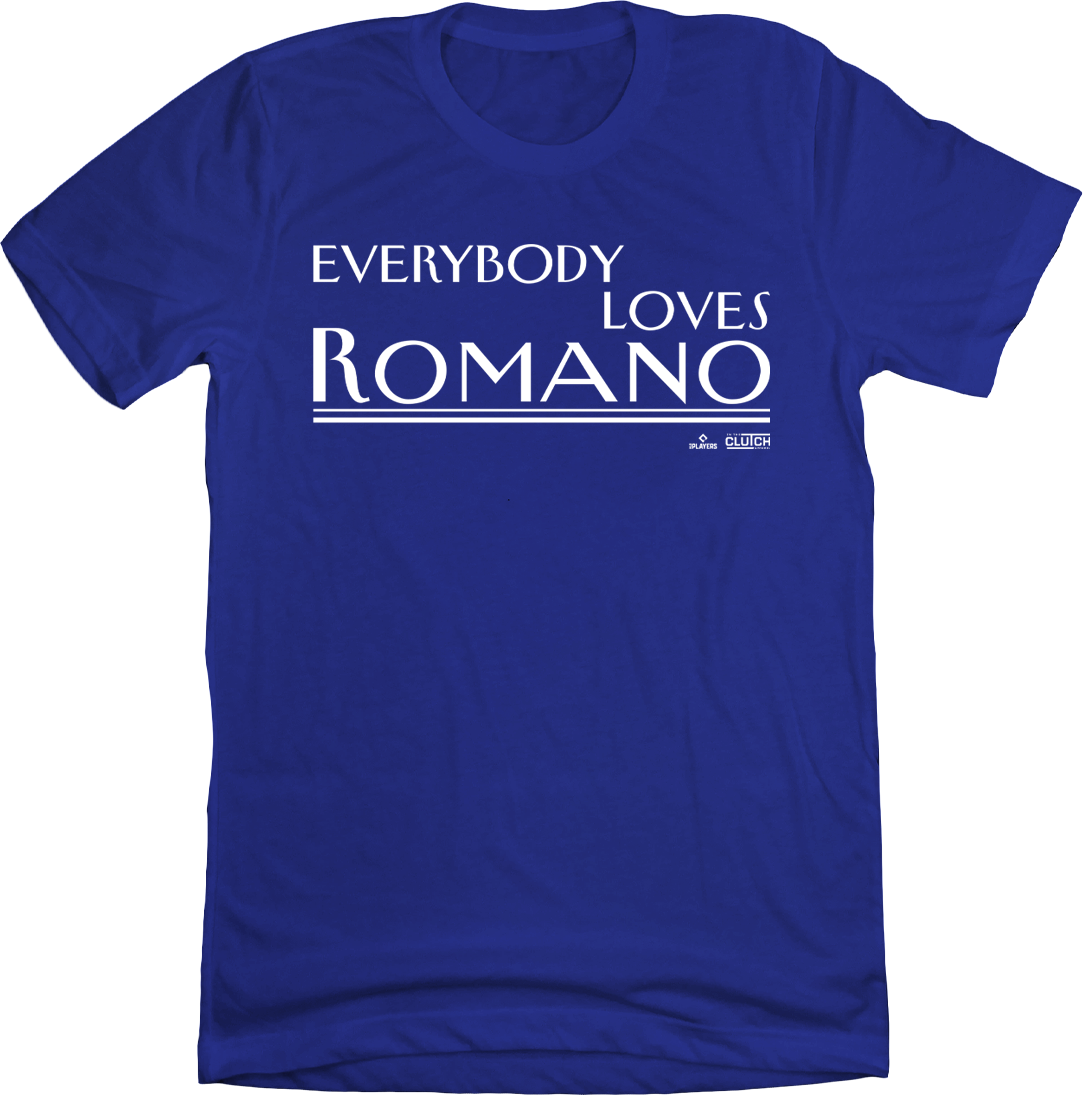 Everybody Loves Romano blue T-shirt In The Clutch