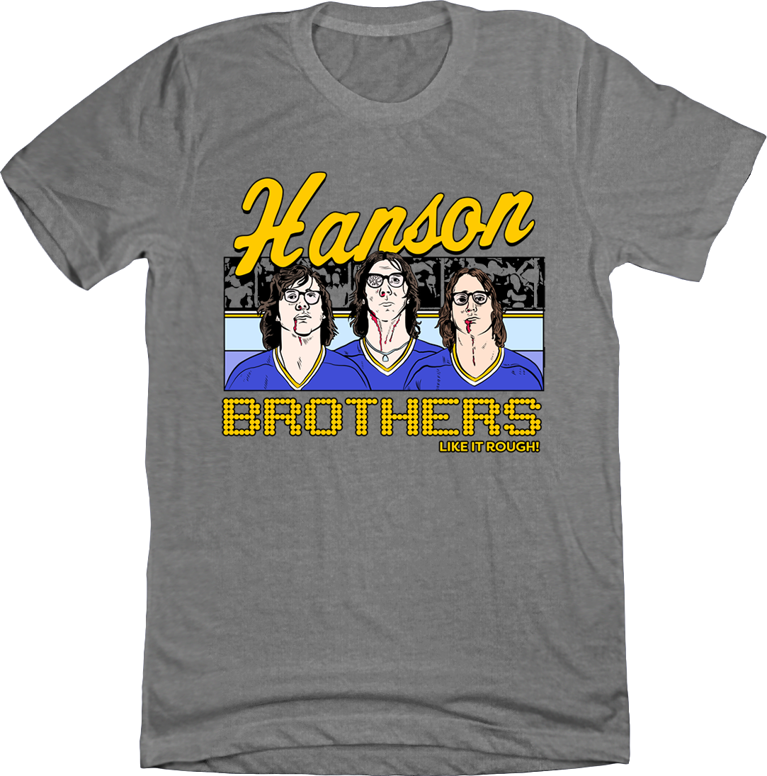 The Hanson Brothers Like It Rough grey T-shirt In The Clutch