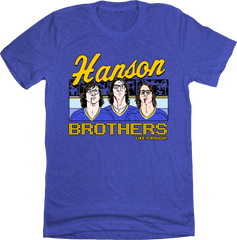 The Hanson Brothers Like It Rough Blue T-shirt In The Clutch