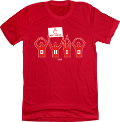 Ohio Here's Your Sign Red T-shirt In The Clutch
