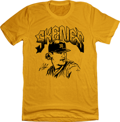 Heavy Metal Skenes Paul Skenes Tee featuring bold graphics and an edgy design celebrating the MLB pitcher.