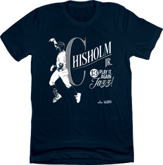 jazz chisholm mlbpa player tee New York NYY Navy Tee