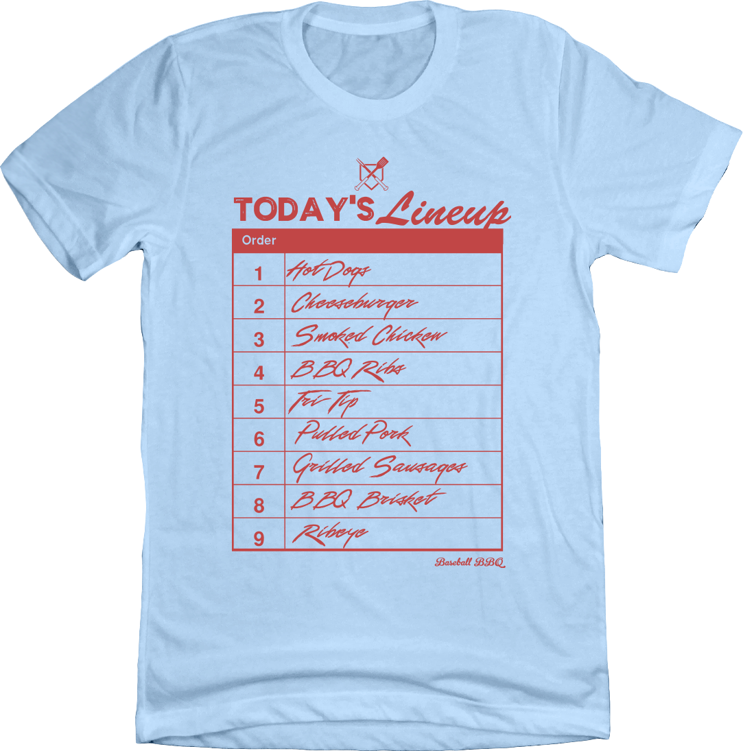 Baseball BBQ's Lineup Tee