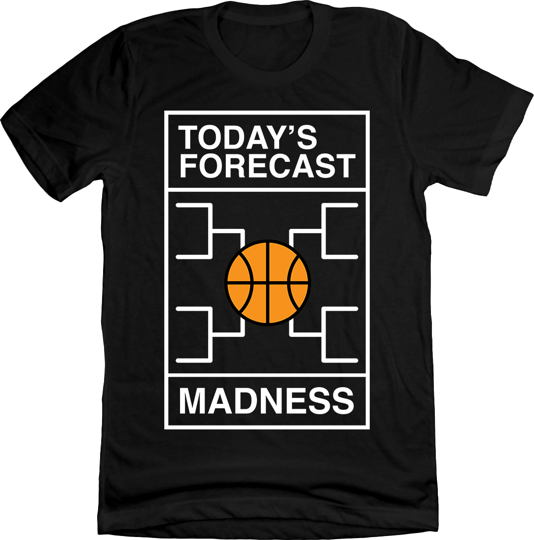 March Basketball Weather Report Black Tee