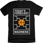 March Basketball Weather Report Black Tee