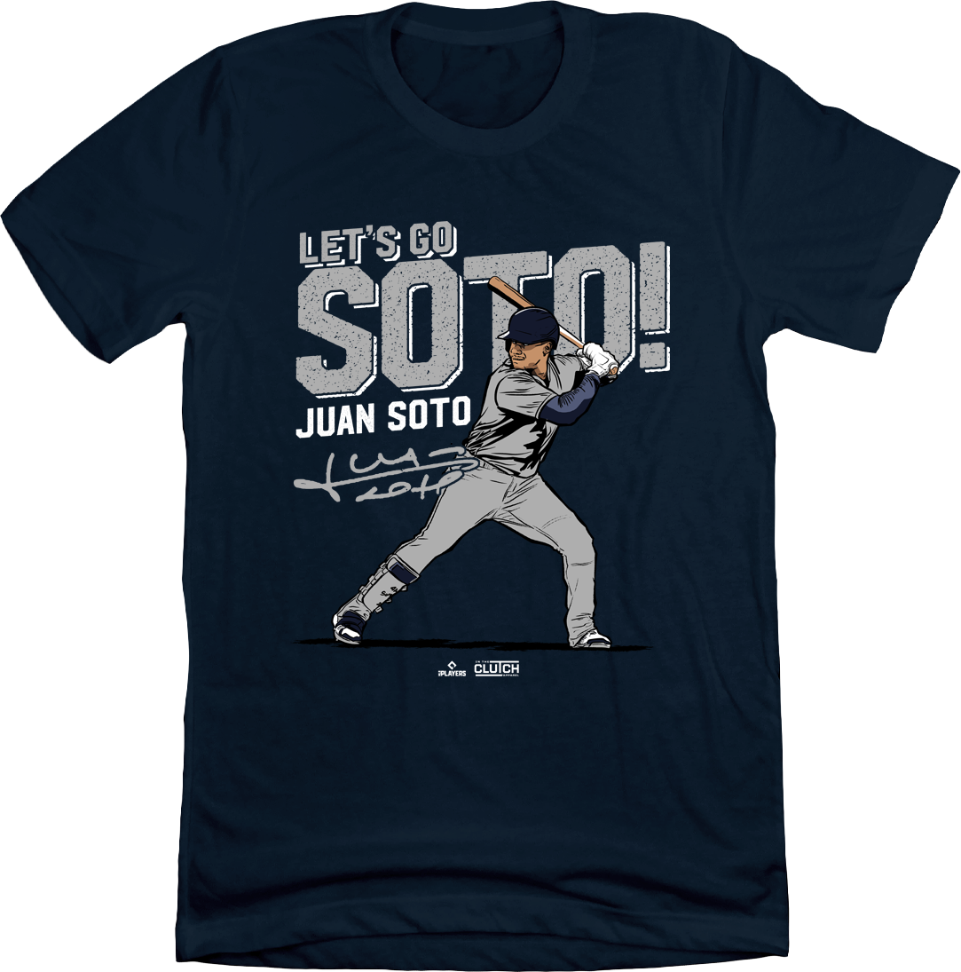 Let's Go Juan Soto NYY Navy T-shirt In The Clutch