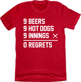 9-9-9 Challenge - Red Baseball Tee