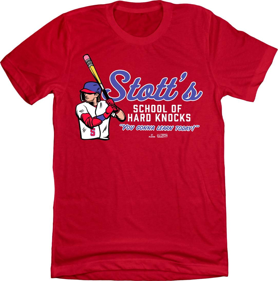 Stott School of Hard Knocks MLBPA tee red In The ClutchStott School of Hard Knocks MLBPA tee In The Clutch