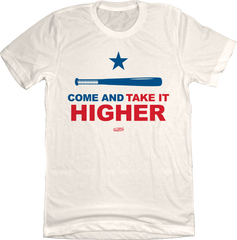 Take it Higher Texas Baseball Natural White T-shirt In The Clutch