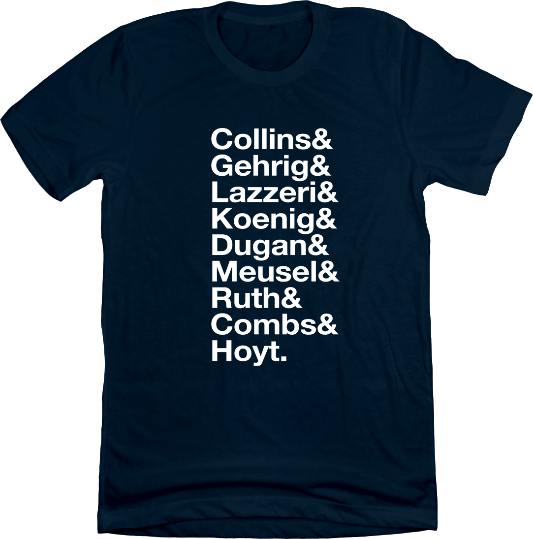 Baseball Lineup 1927 New York NYY & T-Shirt In The Clutch