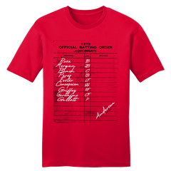 1975 Cincinnati Batting Lineup Tee