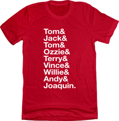 Baseball Lineup 1985 St. Louis & Red T-shirt In The Clutch