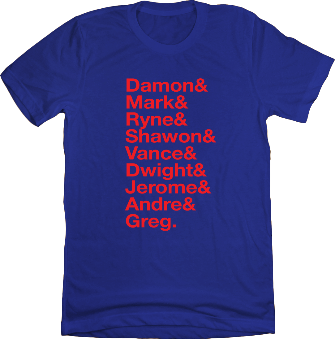 Baseball Lineup 1989 Chicago & CHC blue T-shirt In The Clutch