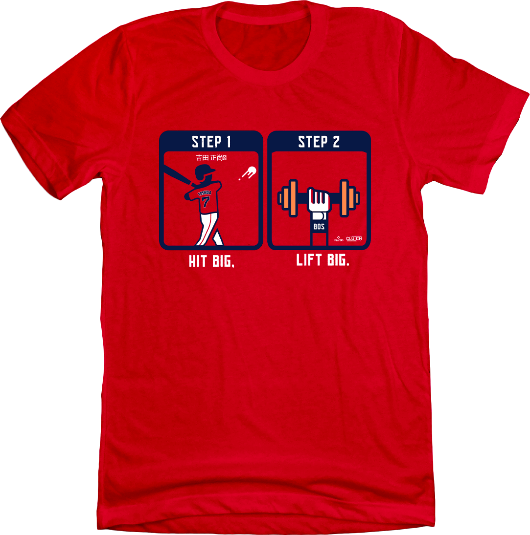Boston Home Run Celebration Yoshida red T-shirt In The Clutch