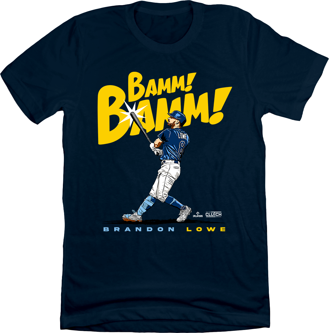 brandon lowe mlbpa unisex navy tee