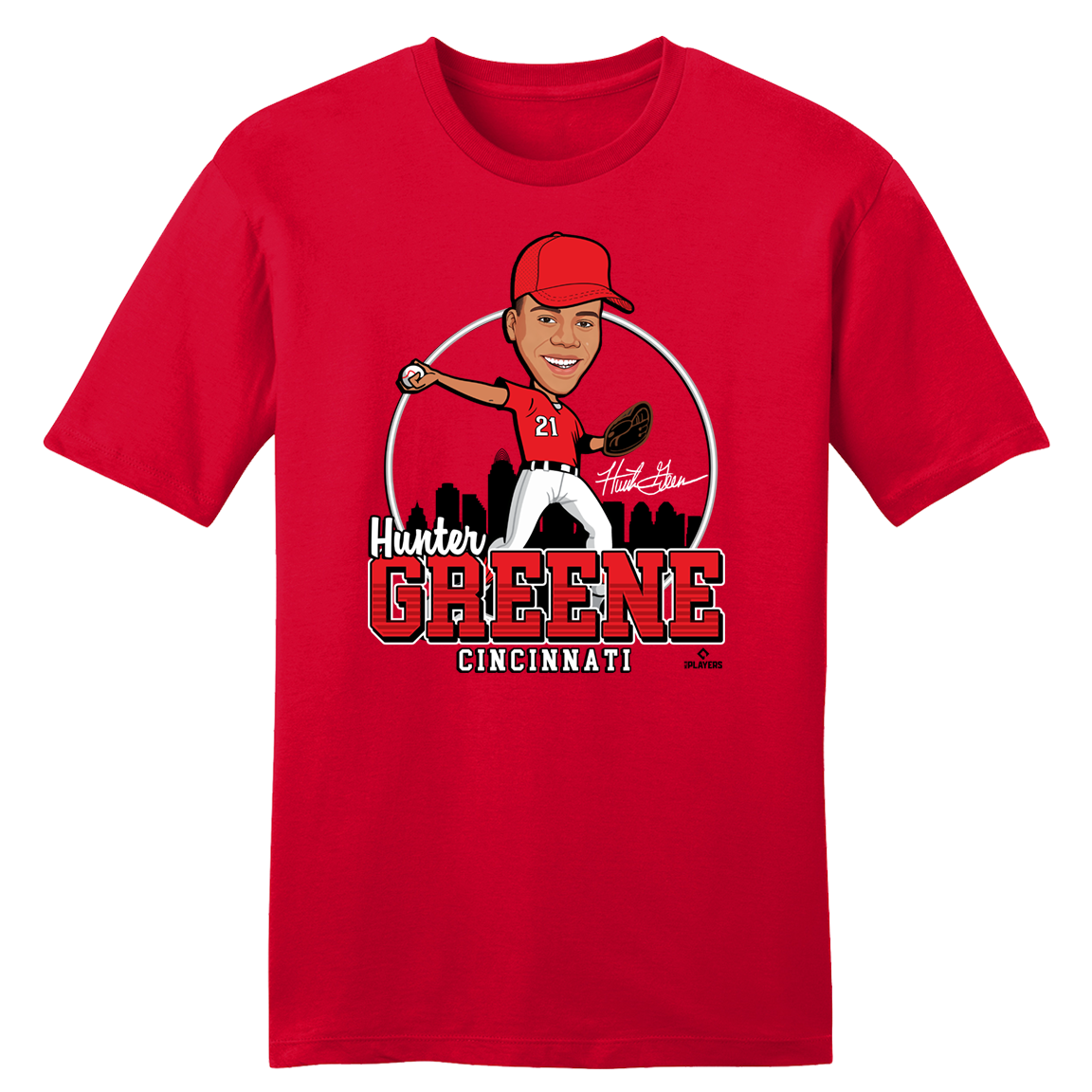 Hunter Greene MLBPA Tee red