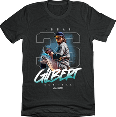 Logan Gilbert MLBPA Tee In The Clutch charcoal T-shirt