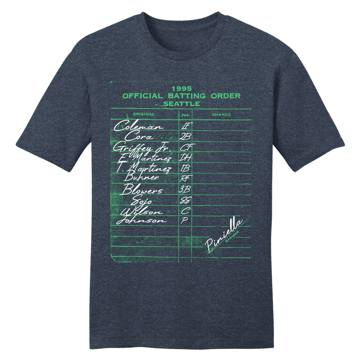 1995 Seattle Batting Lineup Tee