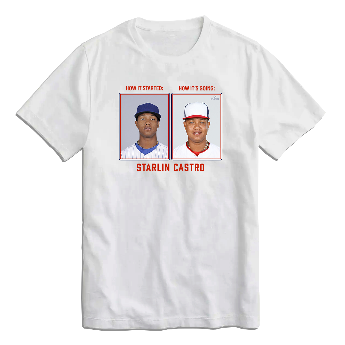 Starlin Castro Then & Now MLBPA Tee