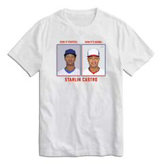 Starlin Castro Then & Now MLBPA Tee