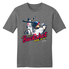 Official Austin Riley MLBPA Tee Heather Charcoal